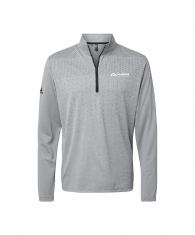 Adidas - Heather Block Print Quarter-Zip Pullover